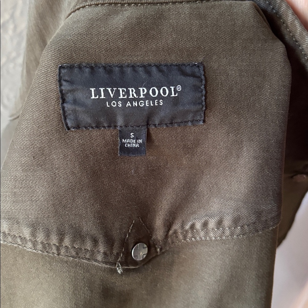 Excellent Dark Green Button-Up Jacket - image 2